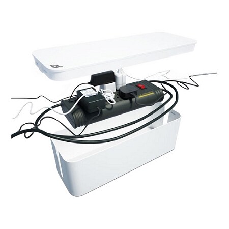 Electriduct Bluelounge CableBox Mini w/ Surge Protector- White PD-BLL-CBX-MINI-WT